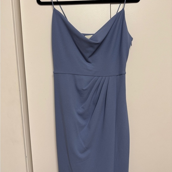 NWT Sachin & Babi Paulina 4-Way Stretch Crepe Gown –Slate Blue Slate Blue Size 6 - Picture 3 of 13